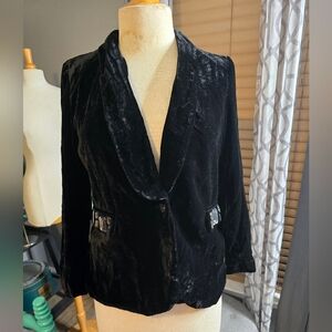 Focus 2000 Black Velvet Blazer Evening Jacket